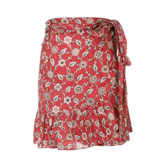 Isabel Marant Etoile Tempster Linen Wrap Mini Skirt - Picture 8 of 8